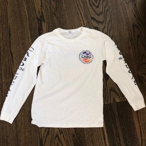 Long sleeve white Cabo tee